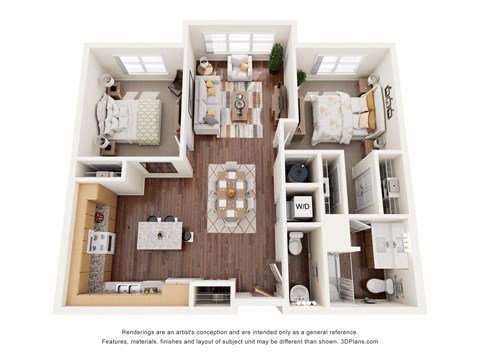 2 bed 2 bath G at Shannon Reserve 55+ Apartments, Georgia, 30291